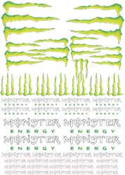 Bild von A4 Klebersatz Monster Energy